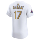 Los Angeles Dodgers Shohei Ohtani Nike White 2025 Gold Collection Elite Jersey Nike