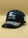 Burberry Baseball Black Cap Cotton Hat horse