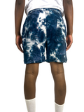 Palm Angels short en Tie Dye bleu marine à logo brodé - Sneaker6ix Shop