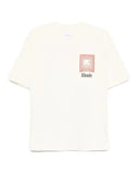 Rhude Chevron Logo Repeat T-Shirt Vintage White vue frontale