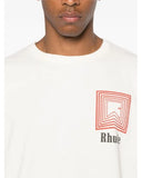 T-shirt streetwear Rhude Vintage White porté