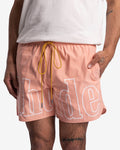 Rhude Logo Swim Trunk in Salmon Pink