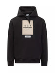 Burberry Owie Label Logo Hoodie Black