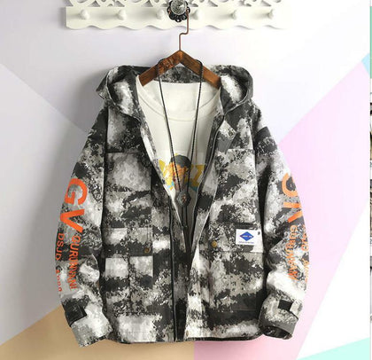 Japanese Camouflage Tooling Jacket Noir