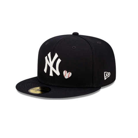 New Era New York Yankees Quick Turn Team Heart 59FIFTY Black Fitted