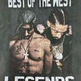 t-shirt vintage best of the west legends imprimé hip-hop