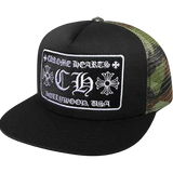 Chrome Hearts CH Hollywood Black Camo Trucker Cap