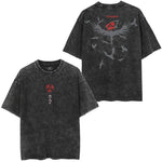 T-shirt Oversize Sharingan Raven Noir Vintage