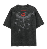 T-shirt Oversize Sharingan Raven Noir Vintage