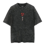 T-shirt Oversize Sharingan Raven Noir Vintage