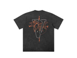 Vlone Map Short Sleeved T-shirt Black vue avant